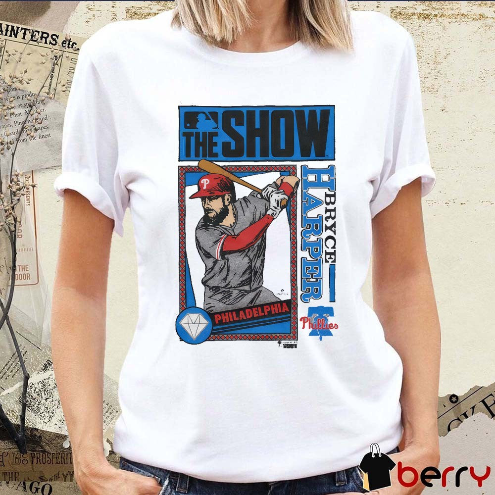 Bryce Harper MLB The Show Philadelphia Phillies 2025 Cartoon t-shirt