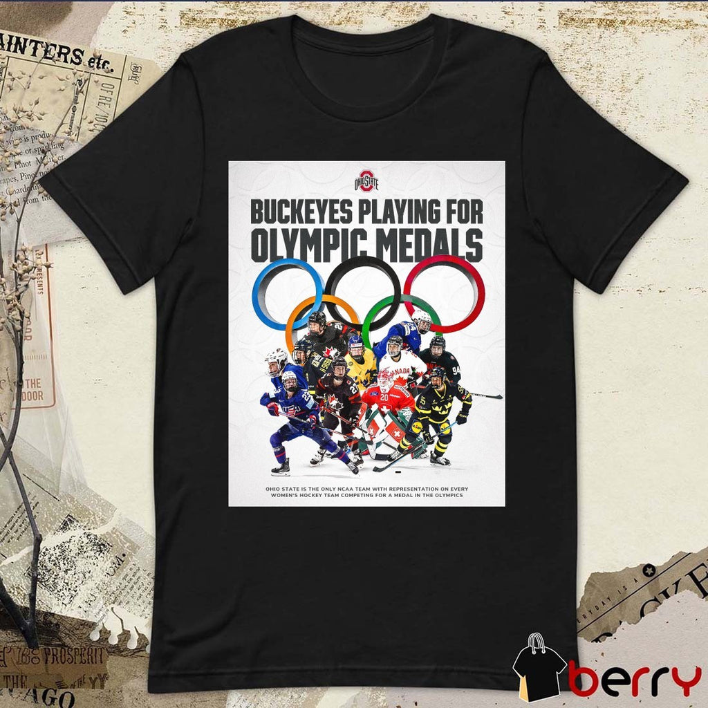 Buckeyes Playing For Olympics for Women’s Hockey Medals 2026 Poster t-shirt