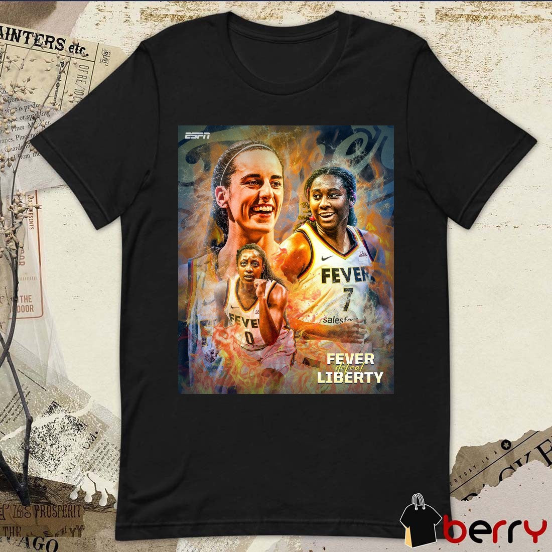 Caitlin Clark, Kelsey Mitchell and Aliyah Boston Indiana Fever Defeat New York Liberty 2025 Poster t-shirt