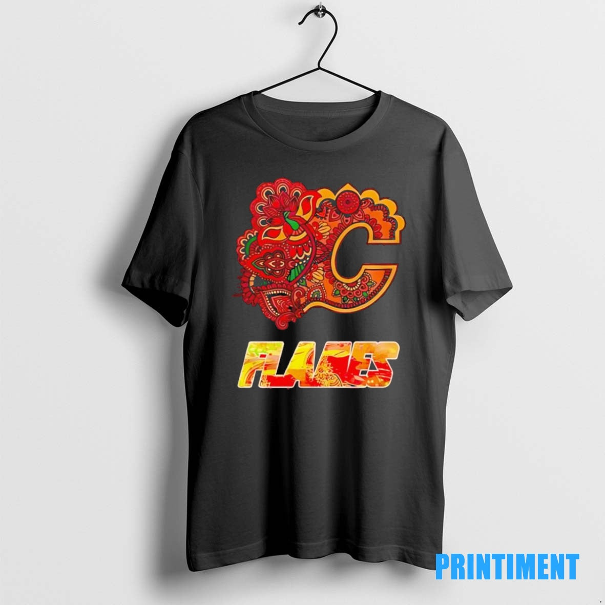 Official Calgary Flames Festival Of South Asia 2025 Black Tee Sweater
