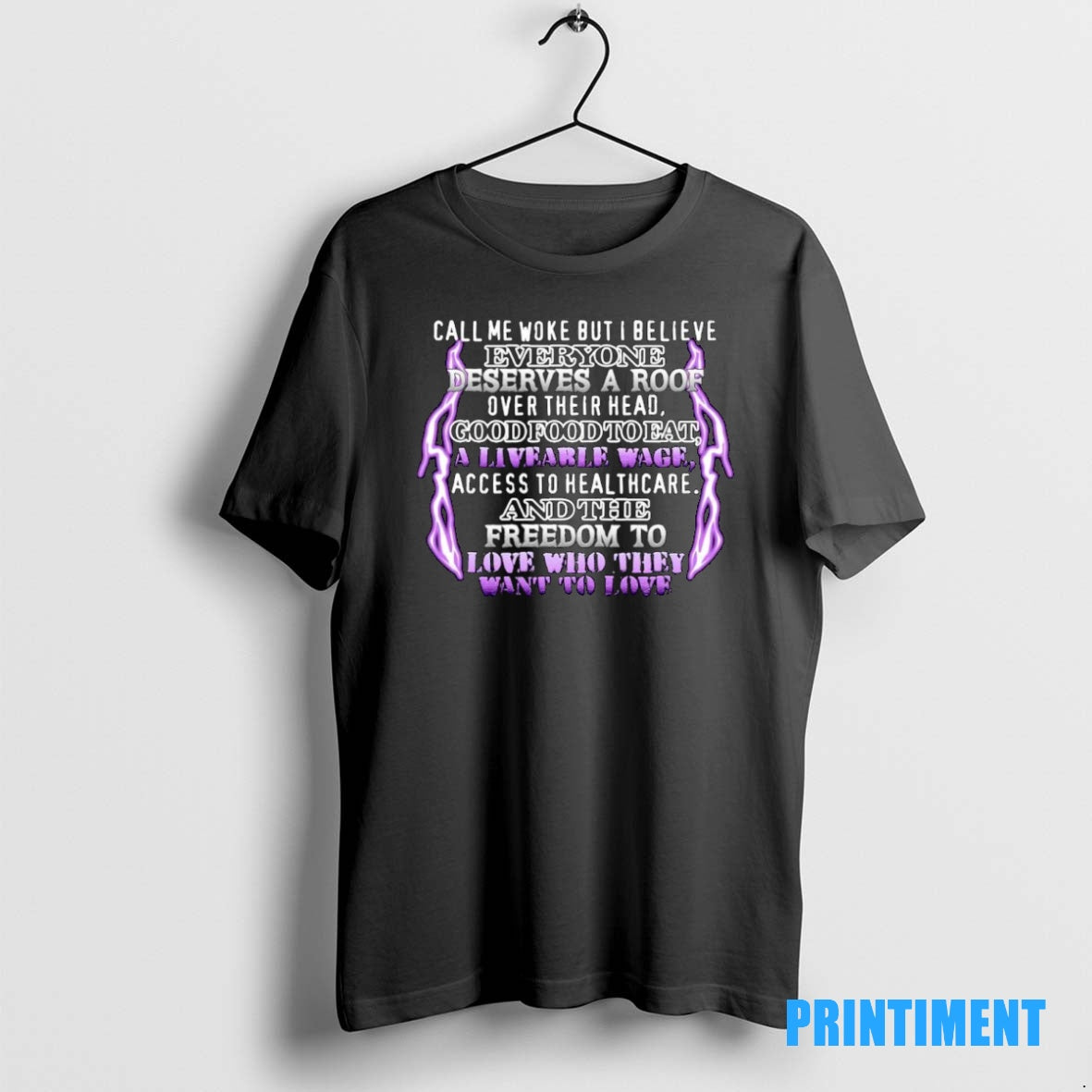 Official Call Me Woke But I Believe Everyone Deserves A Roof Ornaments Tee Sweater