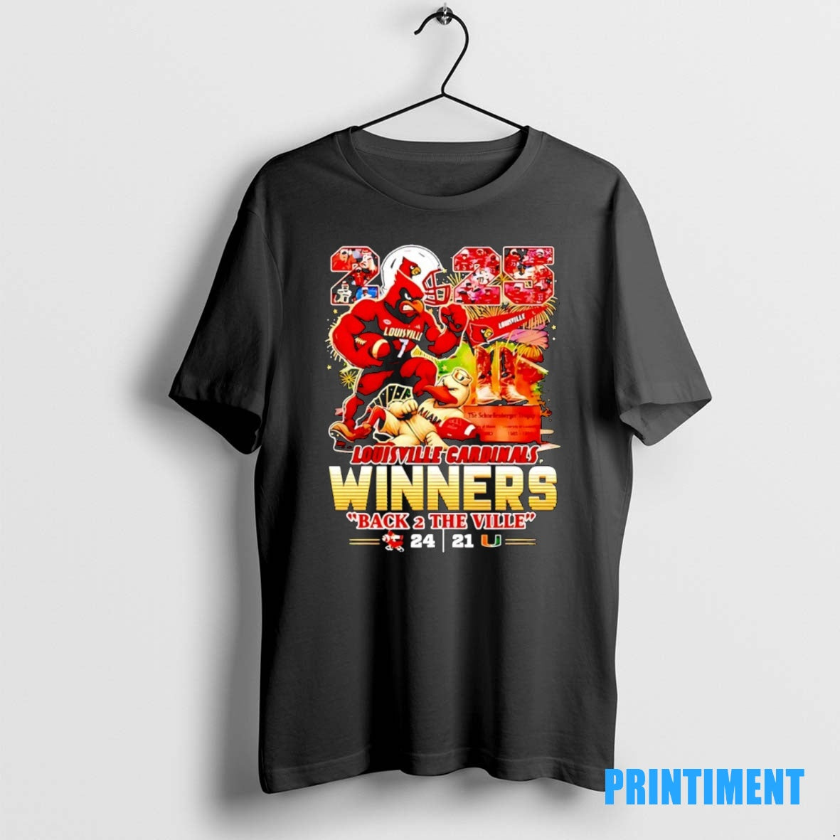 Official Cardinal Bird Louisville Cardinals 2025 Winners Back 2 The Ville Tee Sweater