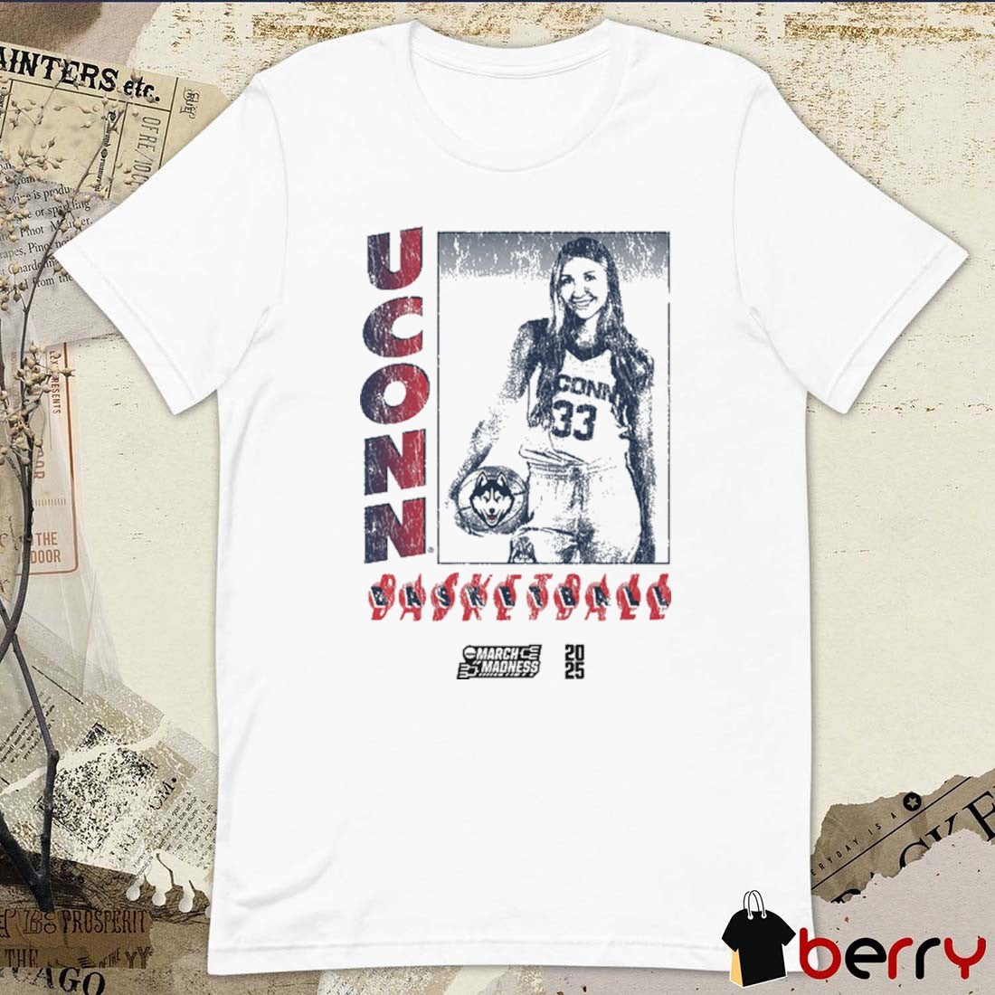 Caroline Ducharme Box Uconn Huskies Basketball 2025 NCAA March Madness Vintage t-shirt