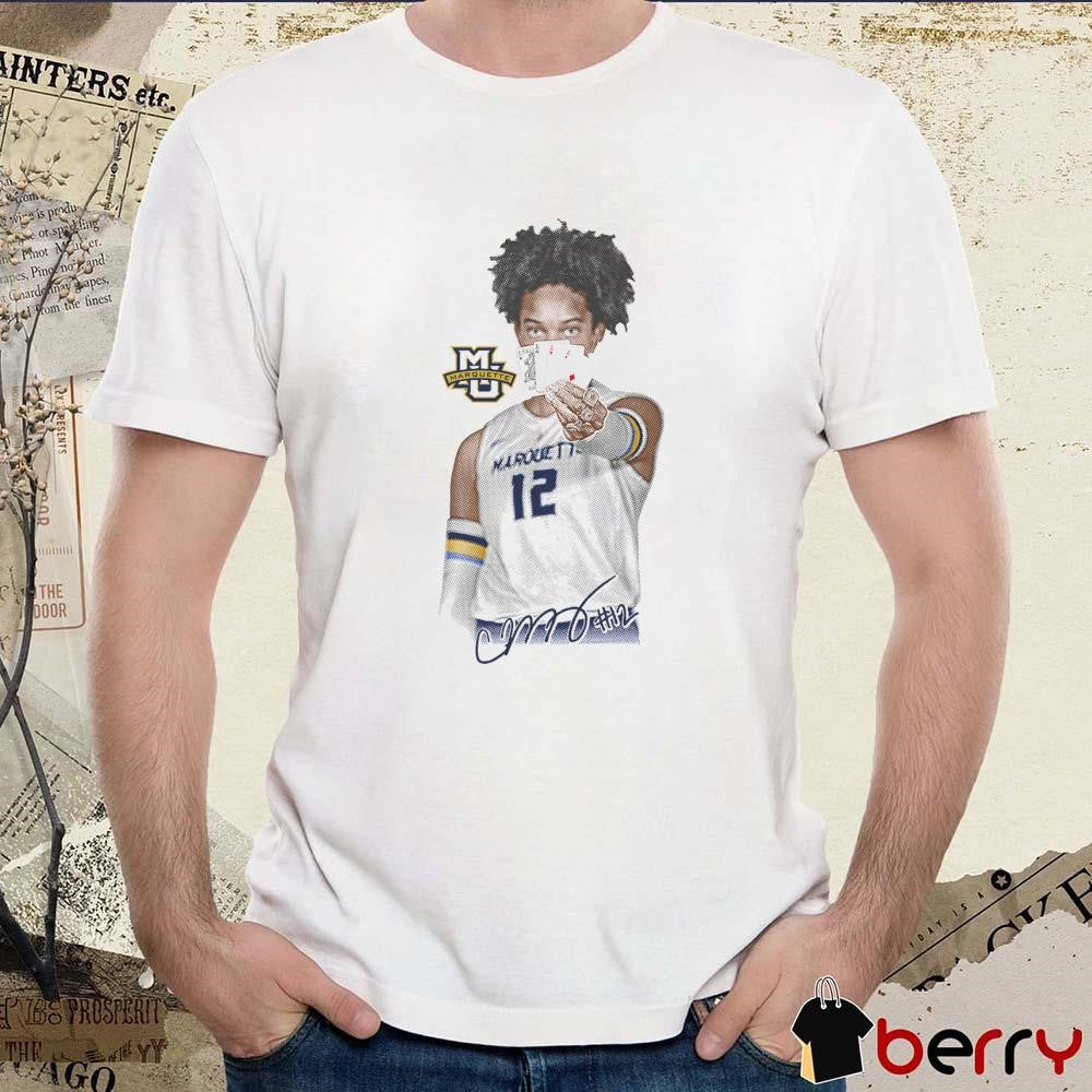 Carsen Murray Marquette Volleyball Portrait Signature t-shirt