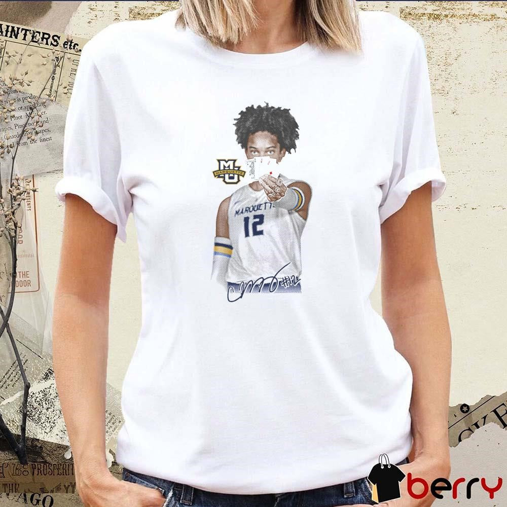 Carsen Murray Marquette Volleyball Portrait Signature t-shirt