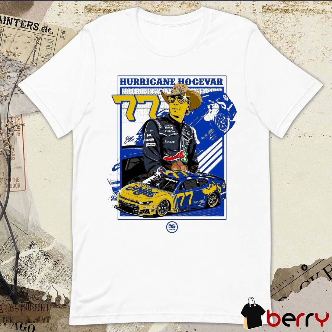 Carson Hocevar Hurricane Hocevar NASCAR Darlington Raceway Art Signature t-shirt