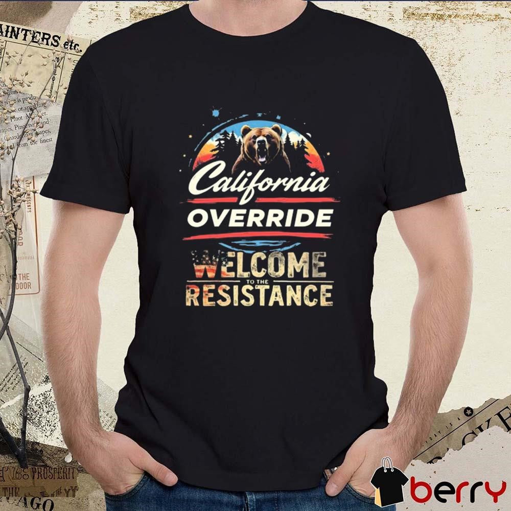 Cartel California California Override Welcome To The Resistance Vintage Retro t-shirt
