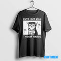 Official Cat Cute But Will Throw Hands Tee Sweater