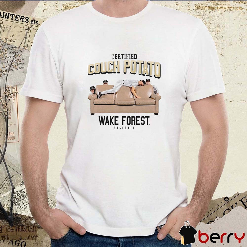 Certified Couch Potato Wake Forest Demon Deacons baseball Graphic t-shirt