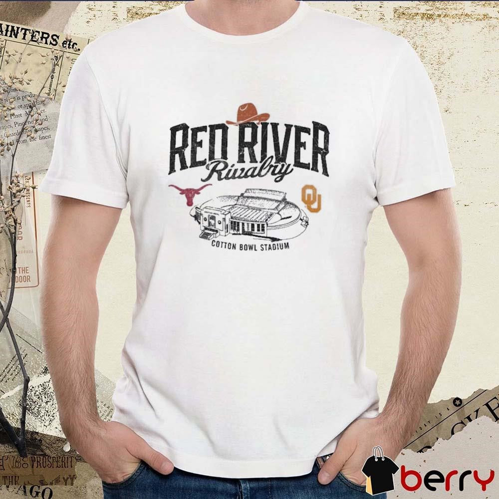 Champion Texas Longhorns vs. Oklahoma Sooners Red River Rivalry Stadium Match Up Vintage t-shirt