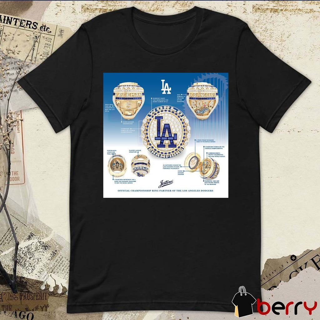 Championship Ring Partner Of The Los Angeles Dodgers Sunburst Shape That Represents The Sunny Climate Of LA Poster t-shirt