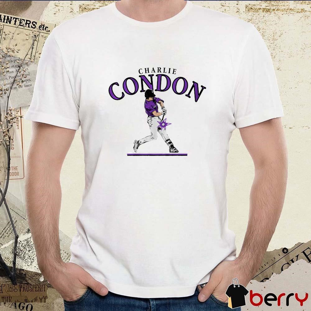 Charlie Condon Slugger Swing Colorado Rockies MLB Baseball 2025 Painting t-shirt