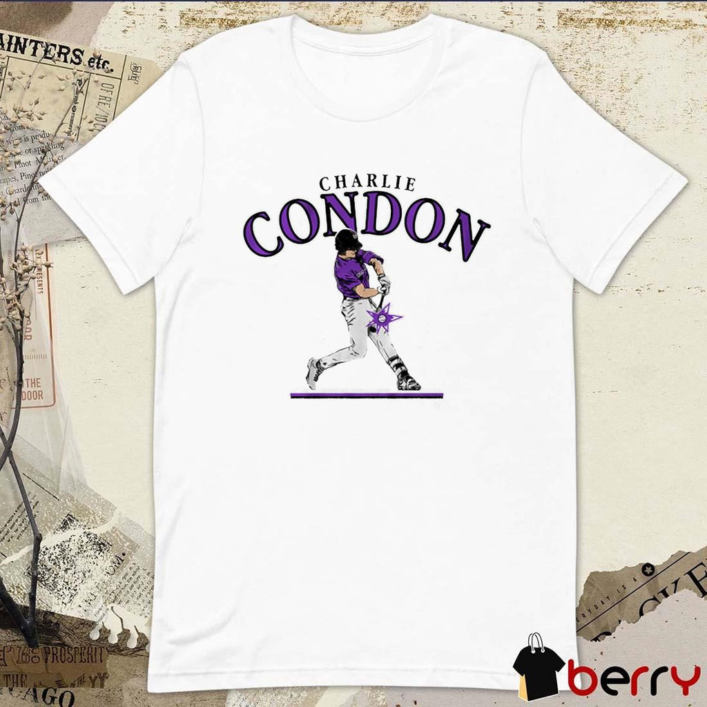 Charlie Condon Slugger Swing Colorado Rockies MLB Baseball 2025 Painting t-shirt