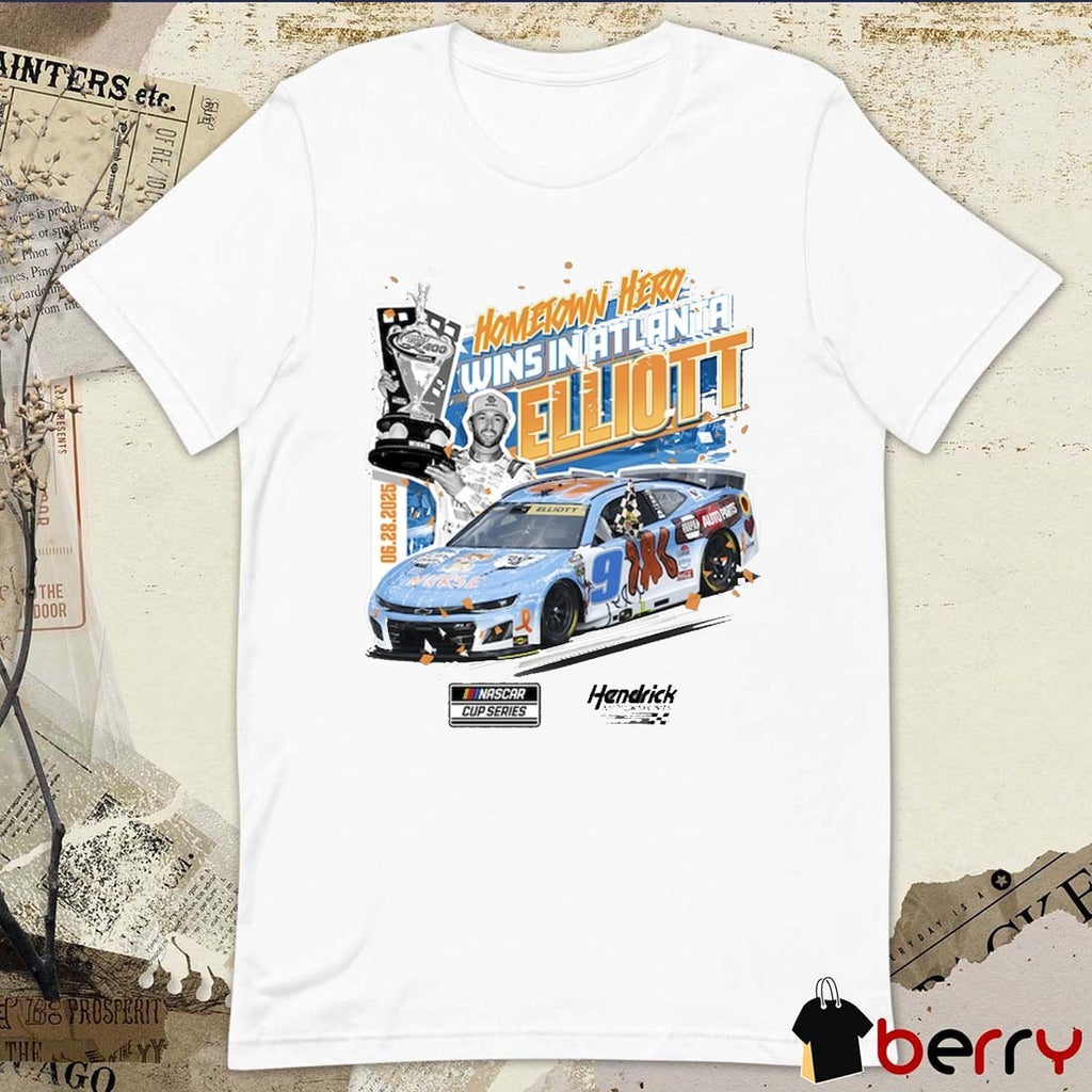 Chase Elliott Checkered Flag Sports 06.28.2025 Quaker State 400 Race Winner Hometown Hero Wins In Atlanta NASCAR t-shirt