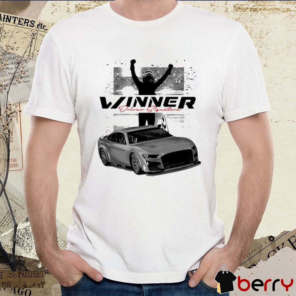 Checkered Flag Sports Joey Logano 2025 Wurth 400 Race Winner Driver Signature t-shirt