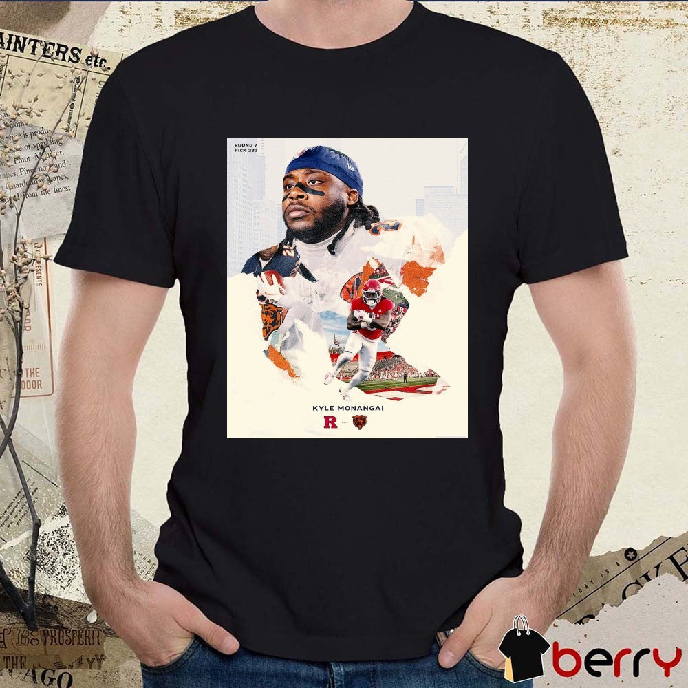 Chicago Bears Kyle Monangai Round 7 Pick 233 Poster t-shirt