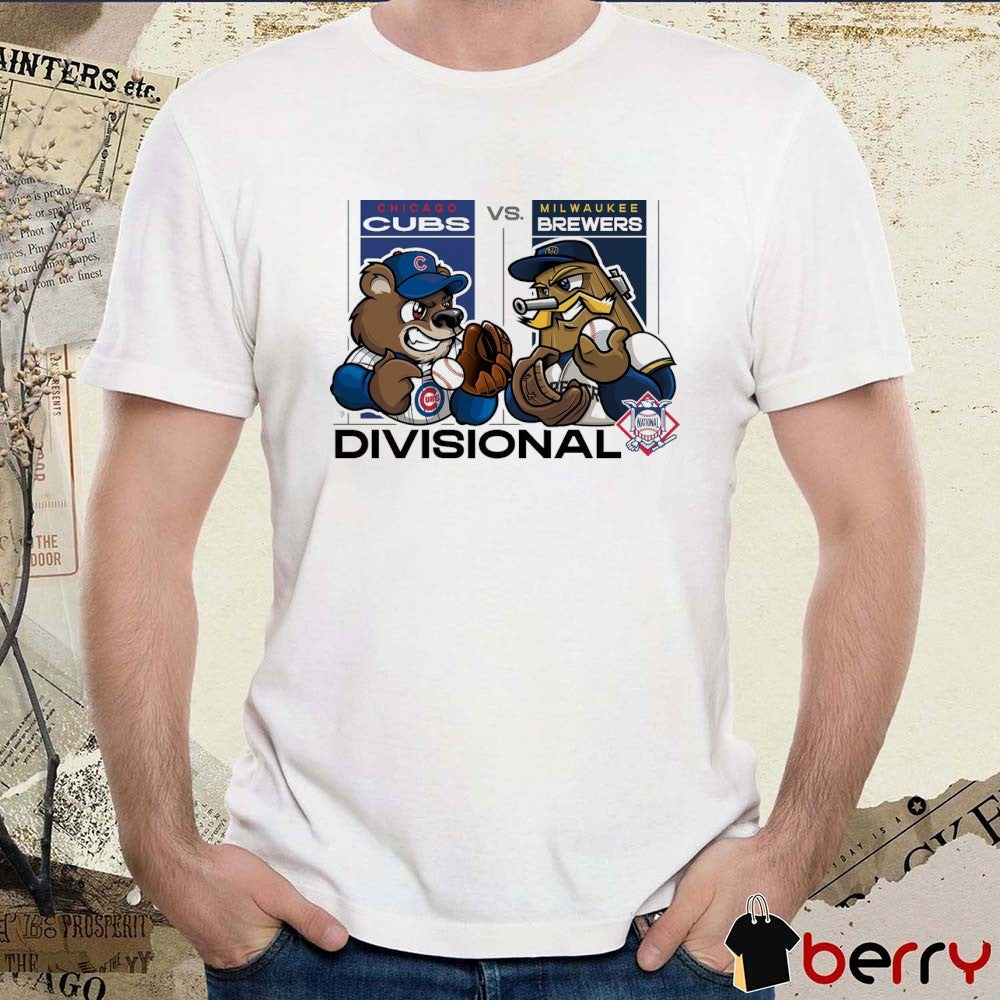 Chicago Cubs Vs Milwaukee Brewers 2025 MLB National League Divisional Round Mascots t-shirt