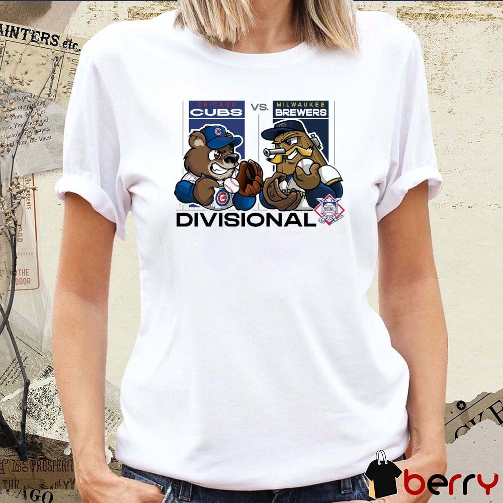 Chicago Cubs Vs Milwaukee Brewers 2025 MLB National League Divisional Round Mascots t-shirt