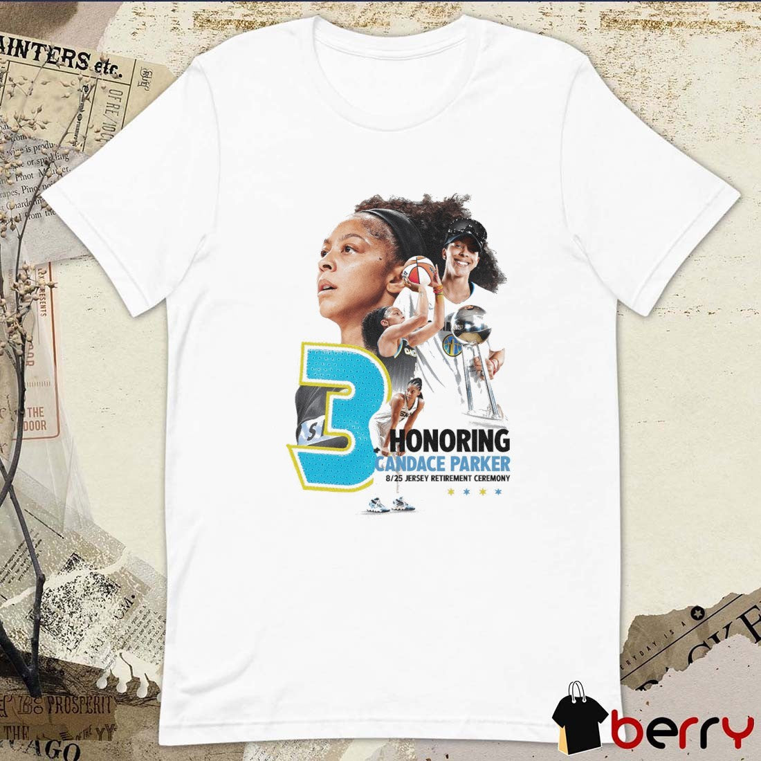 Chicago Sky Honoring Retire Candace Parker’s No. 3 Jersey on August 25 2025 t-shirt
