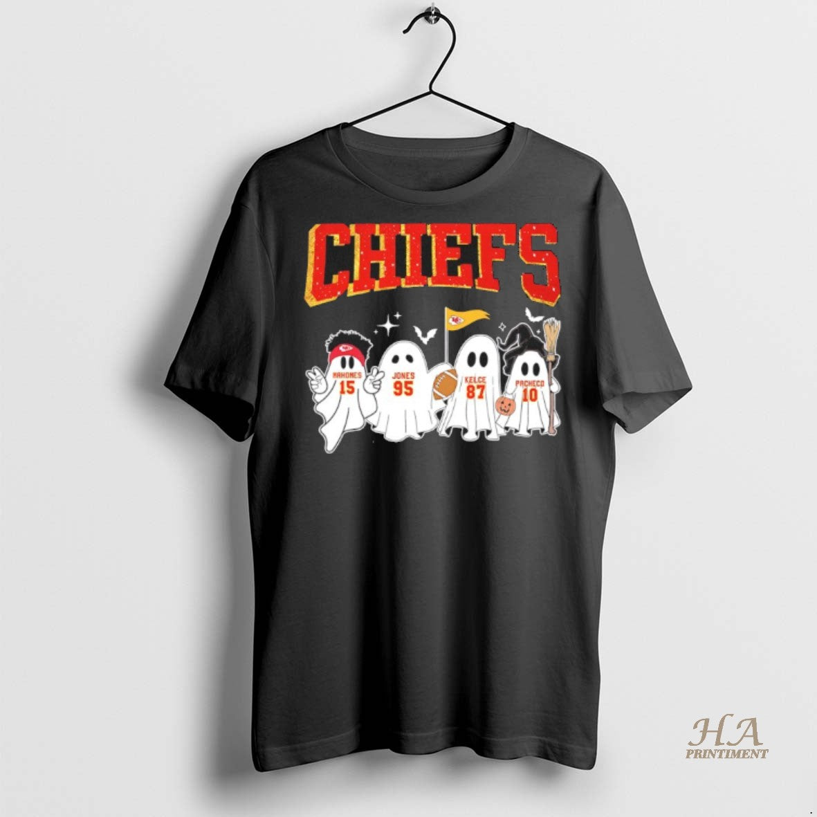 Official Chiefs Player Ghost Halloween Mahomes Jones Kelce And Pacheco Shirt