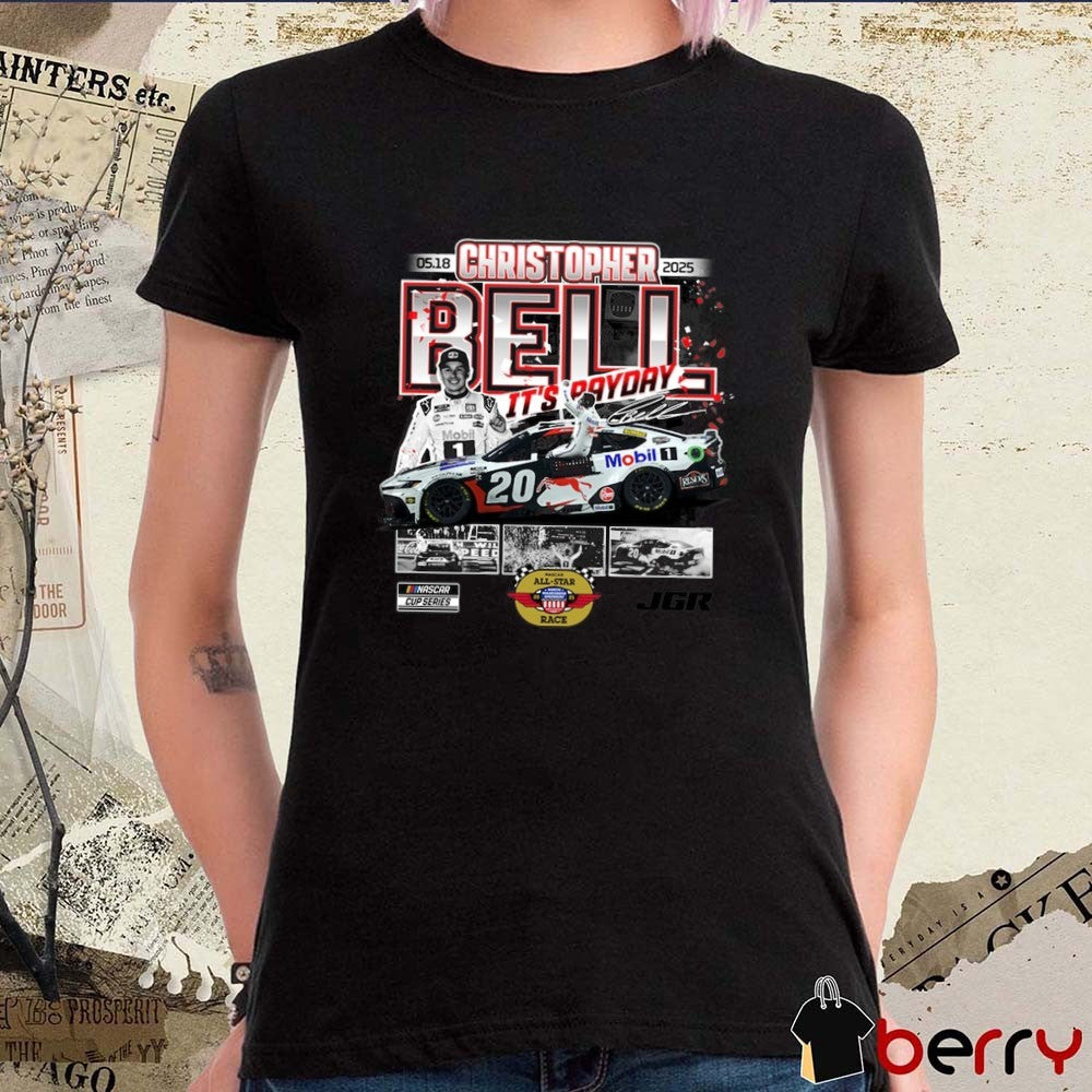Christopher Bell Checkered Flag Sports 5.18.2025 NASCAR All-Star Race Winner Signature t-shirt