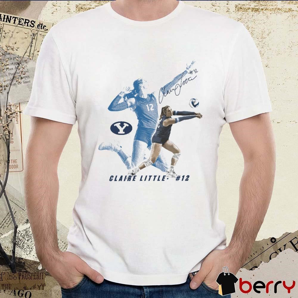 Claire Little #12 Byu Volleyball Portrait Signature t-shirt