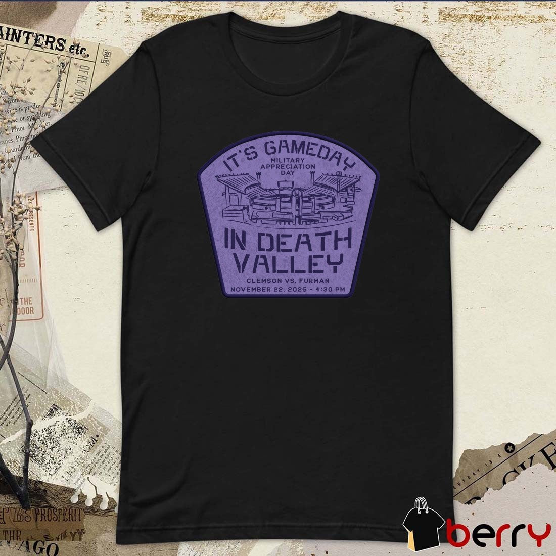 Clemson vs. Furman It’s Gameday In Death Valley Military Appreciation Day November 22, 2025 t-shirt