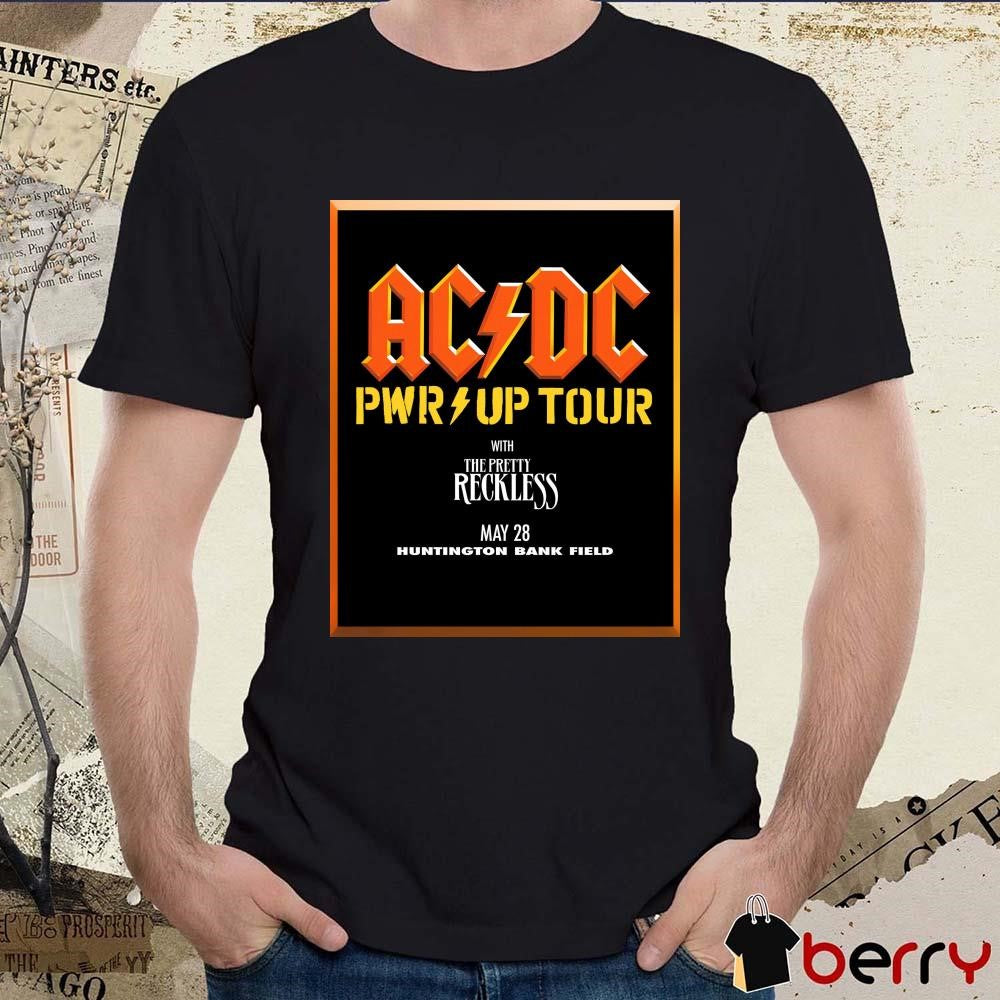 Cleveland Browns AC DC Power Up Tour 2025 Huntington Bank Field On May 28 With The Pretty Reckless t-shirt