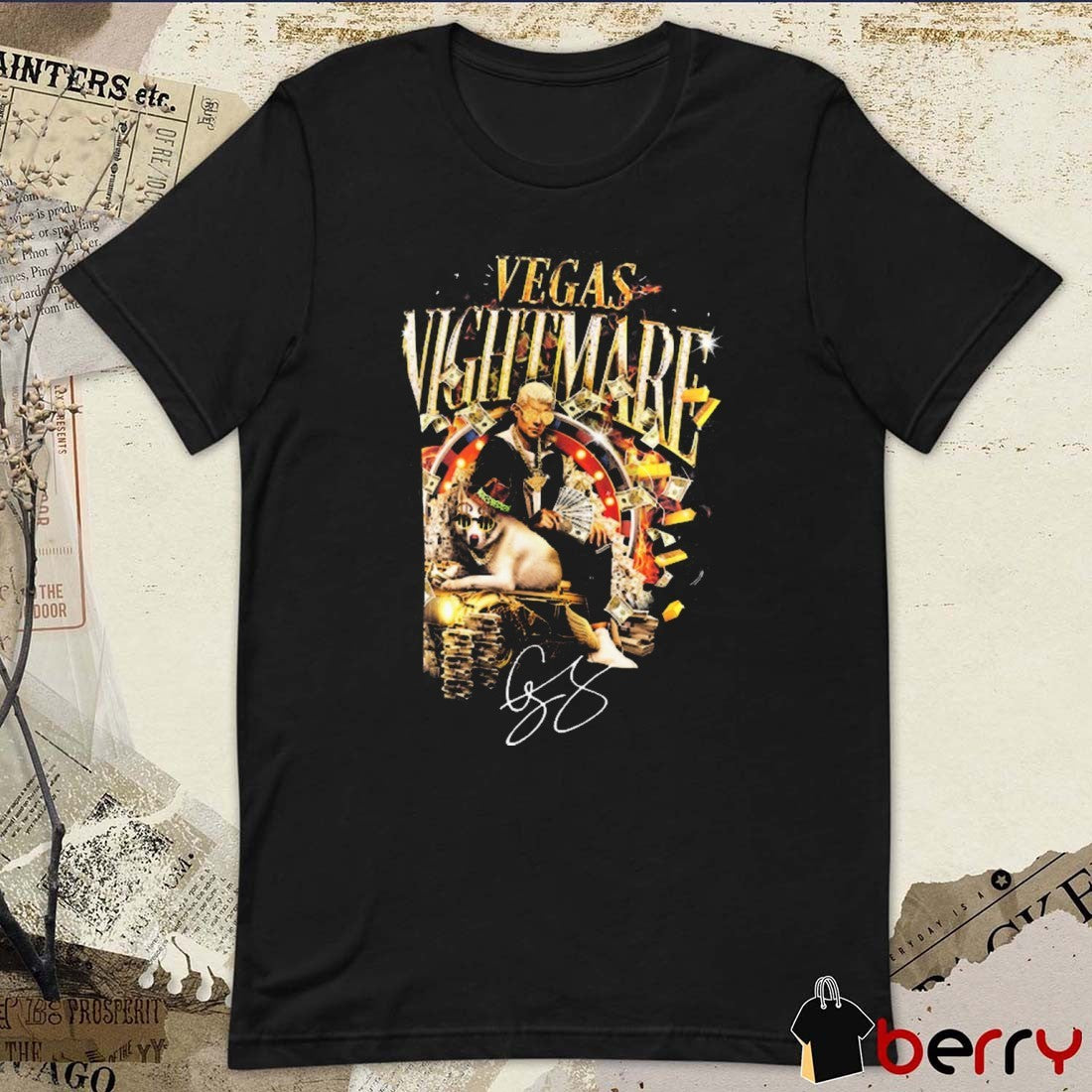 Cody Rhodes Vegas Nightmare High Roller Signature WWE 2025 t-shirt