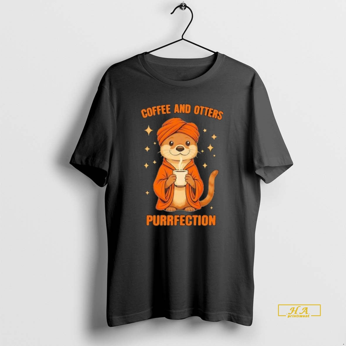 Official Coffee And Otters Purrfection Halloween Black