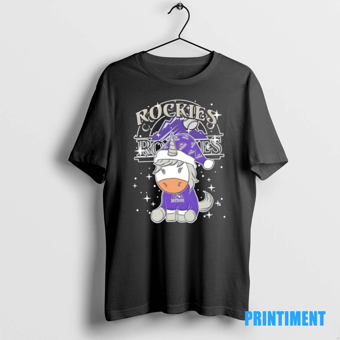 Official Colorado Rockies Baseball X Unicorn Merry Christmas Tee Sweater