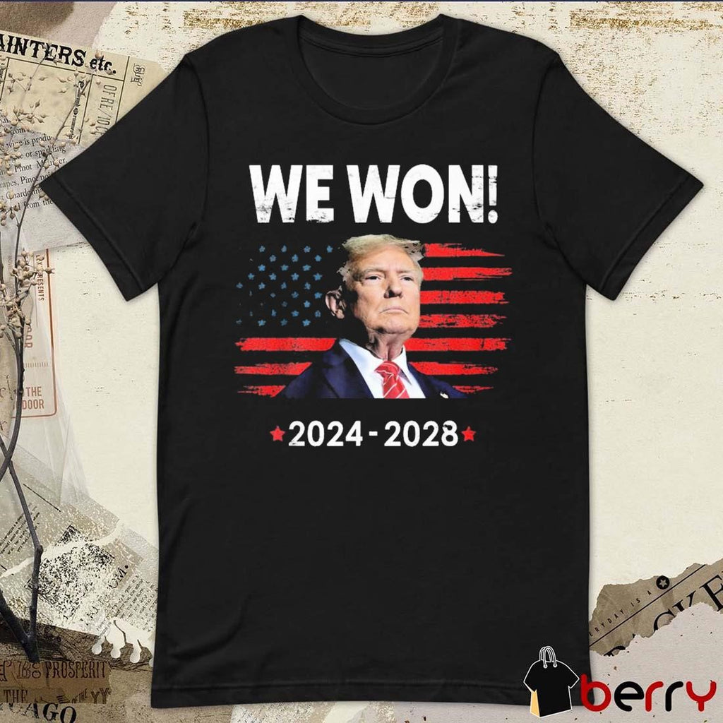 Congratulation Donald Trump We Won 2024-2028 Vintage t-shirt