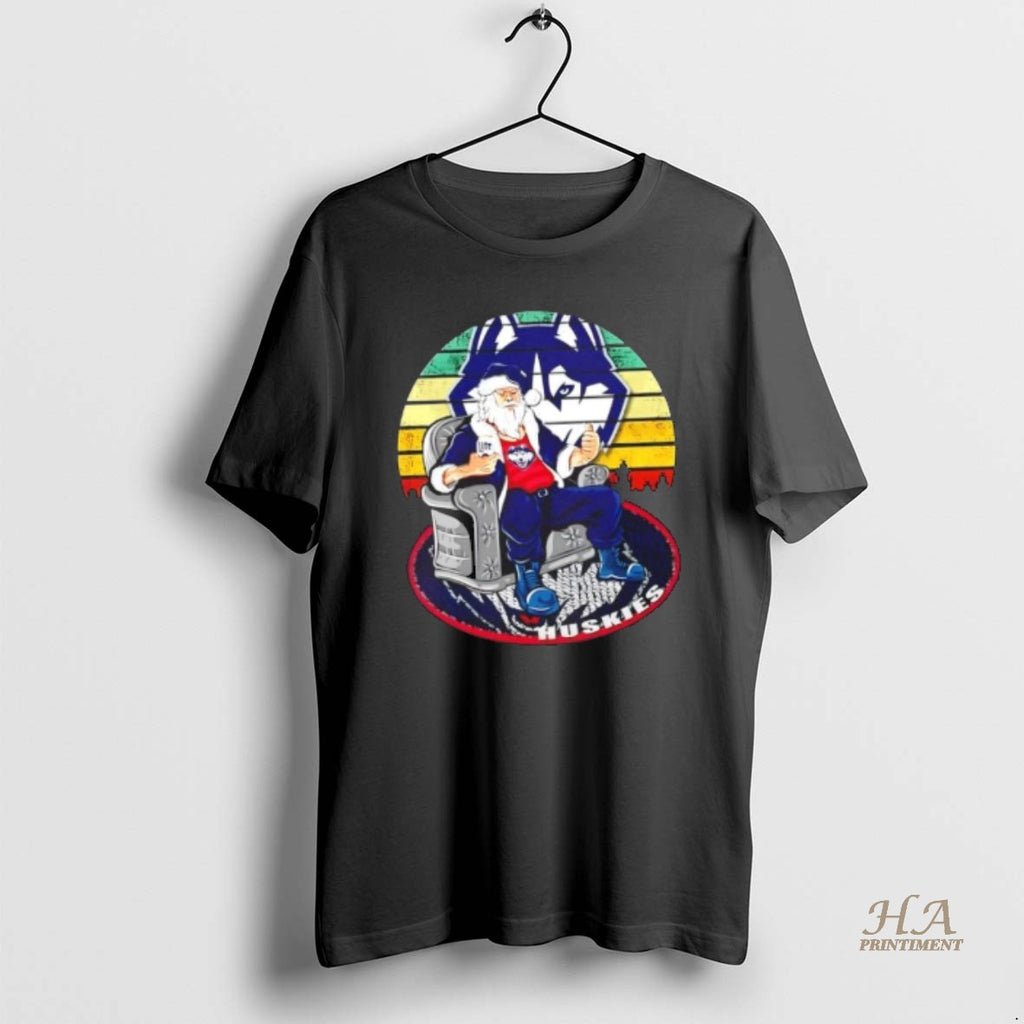 Official Connecticut Huskies X Santa Claus Christmas Vintage