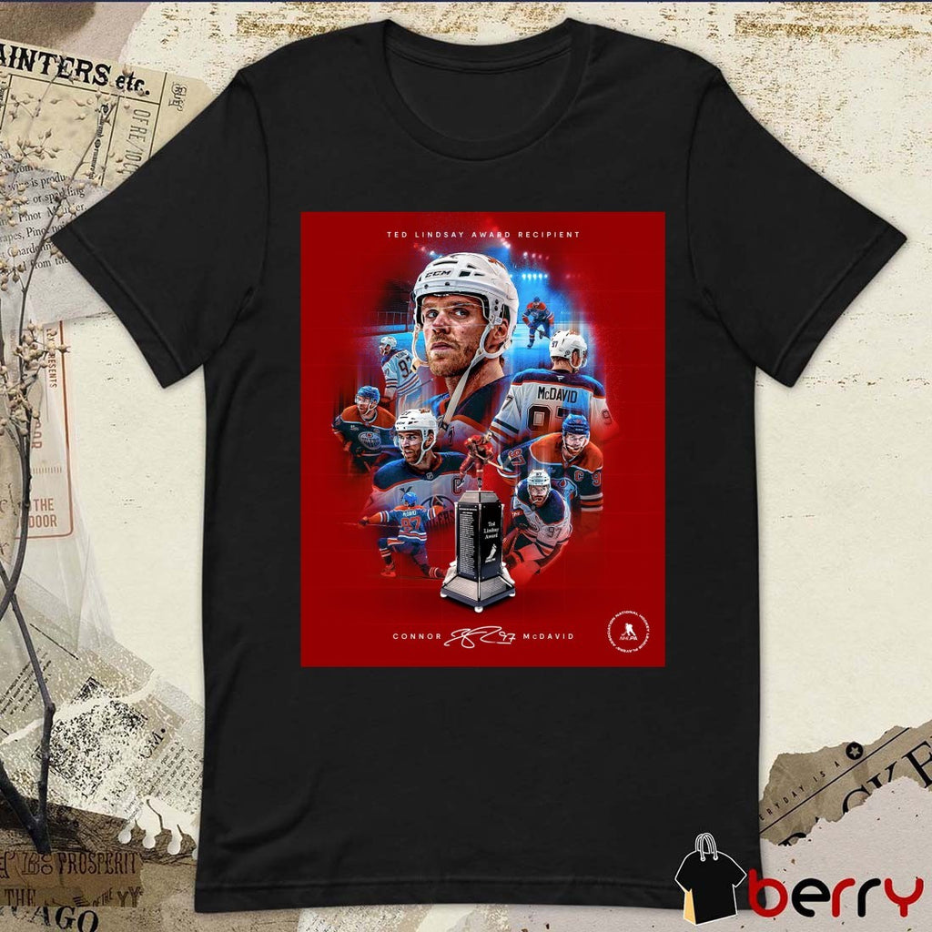 Connor McDavid 2026 Ted Lindsay Award Recipient Edmonton Oilers NHL Signature Poster t-shirt