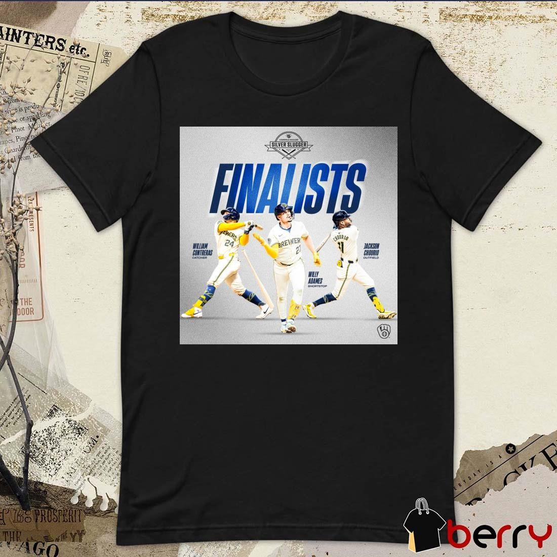 Contreras Adames Chourio Milwaukee Brewers MLB 2024 Silver Slugger finalists Signatures Poster t-shirt