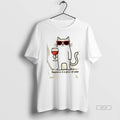 Official Cool Cat Happiness Is A Glass Of Wine
