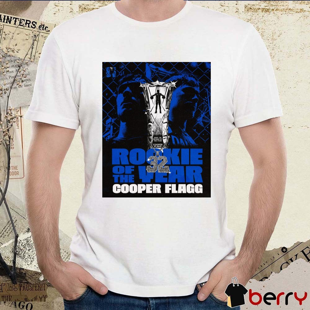 Cooper Flagg 25-26 Rookie Of The Year Dallas Mavericks Poster t-shirt