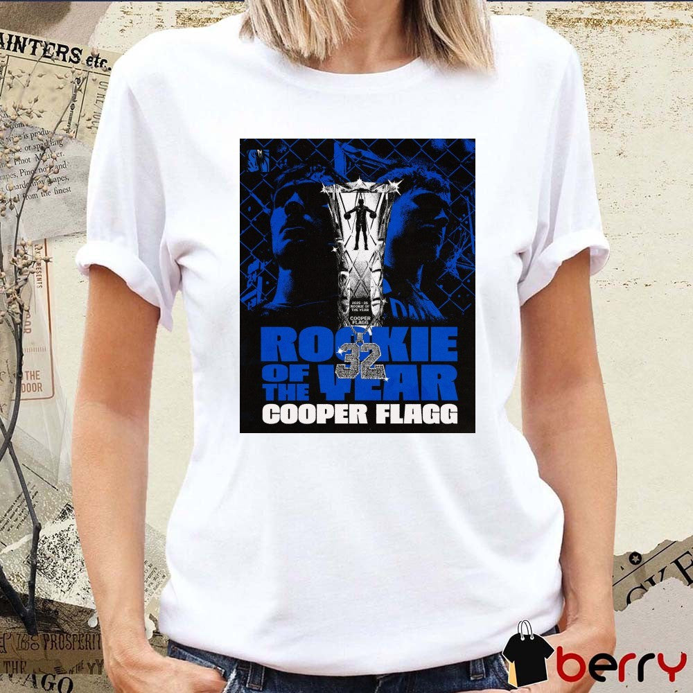 Cooper Flagg 25-26 Rookie Of The Year Dallas Mavericks Poster t-shirt