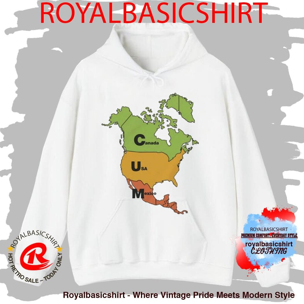 Cum Map Canada, USA and Mexico Shirt
