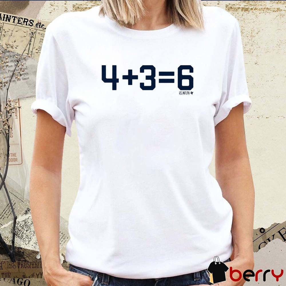 Dak Prescott and George Pickens 4 + 3 = 6 Dallas Cowboys t-shirt