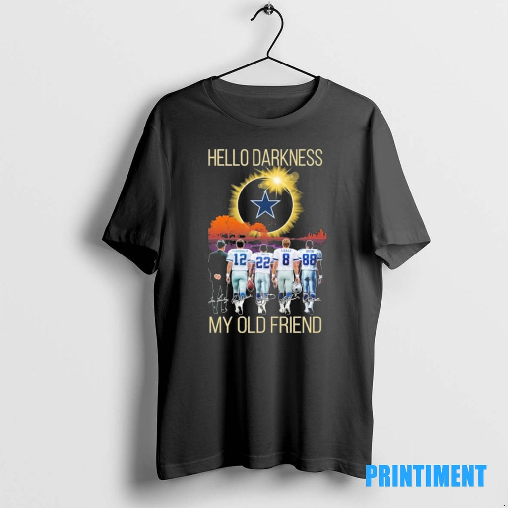Official Dallas Cowboys Hello Darkness My Old Friend Tee Sweater