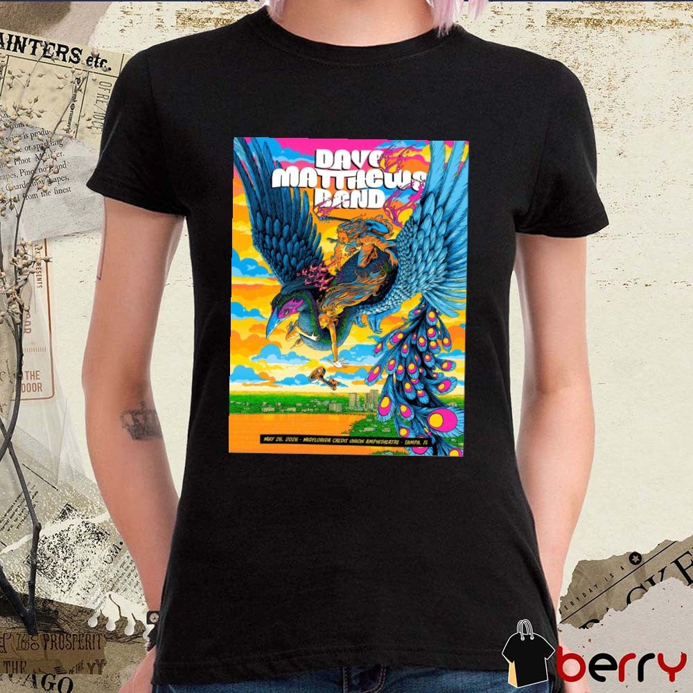 Dave Matthews Band May 26 2026 MIDFLORIDA Credit Union Amphitheatre In Tampa FL Poster t-shirt