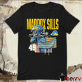Delaware Blue Hens – NCAA Football Maddox Sills Caricature Blue Hen Country Flag t-shirt
