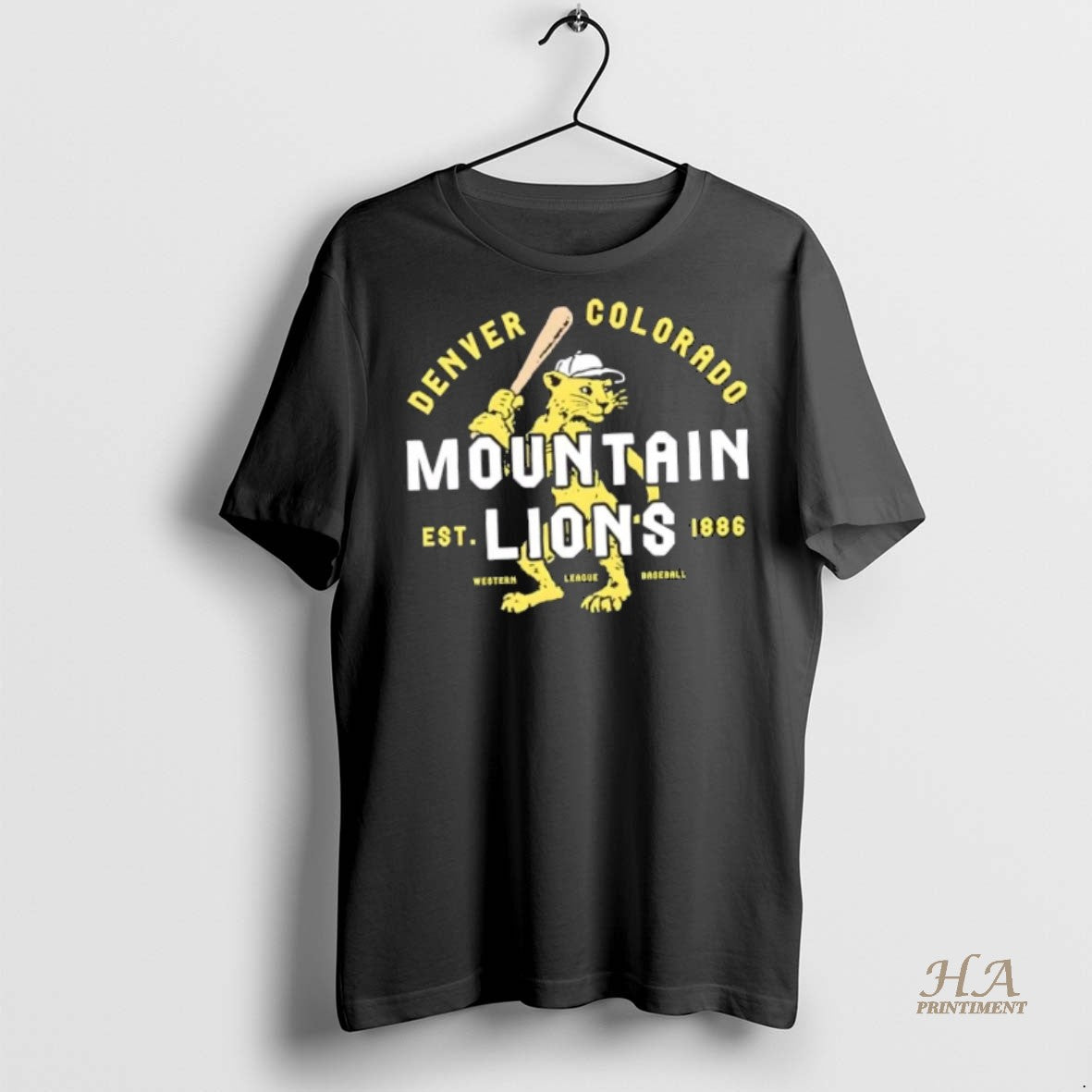 Official Denver Mountain Lions Colorado Vintage Defunct Baseball Teams Shirt