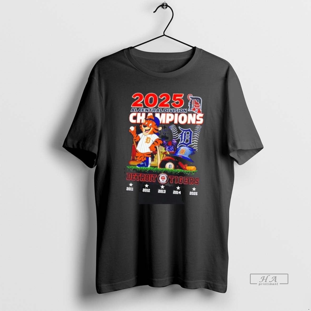 Official Detroit Tigers 5 Time Al Central Division Champions 2025