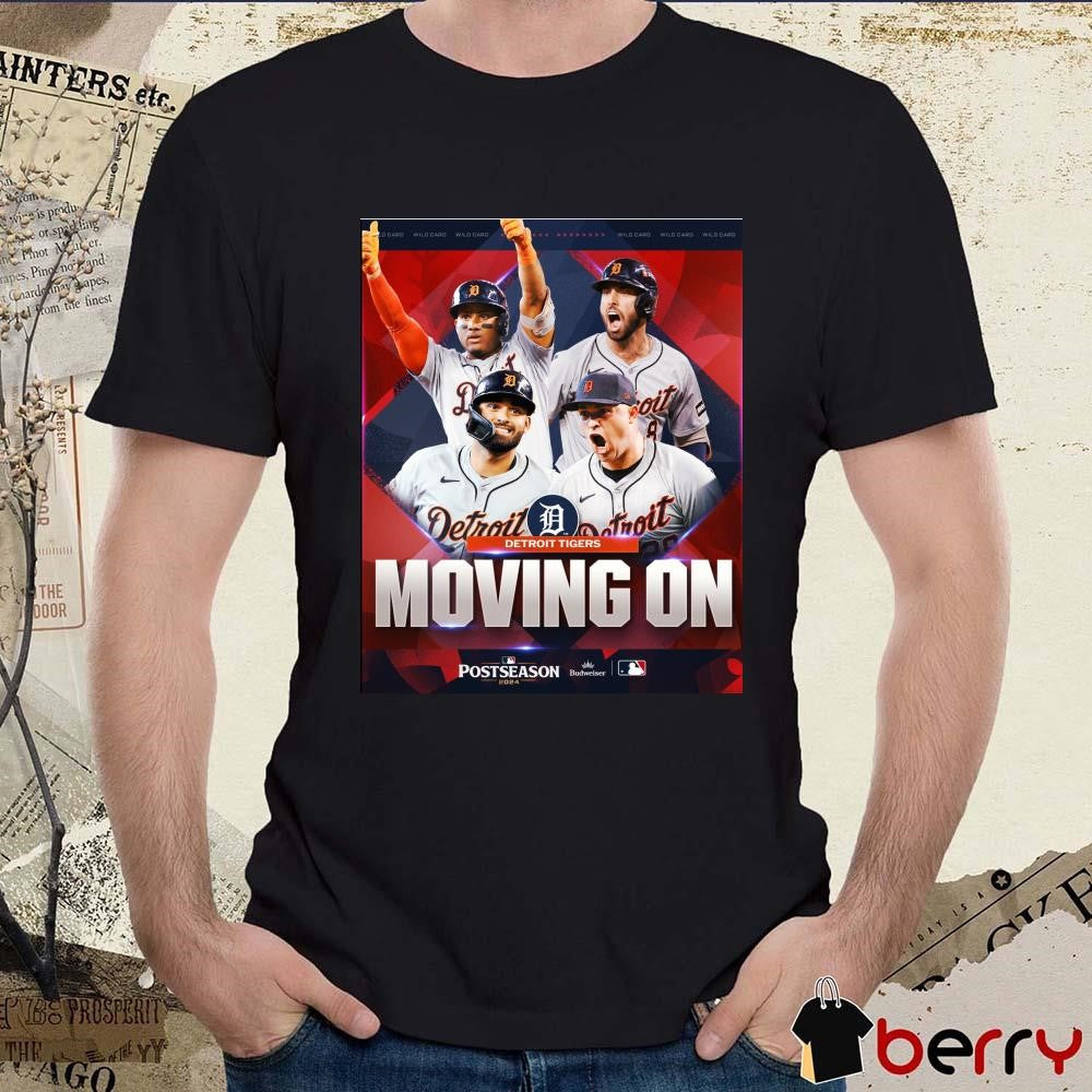 Detroit Tigers Moving On MLB Postseason Poster 2024 t-shirt