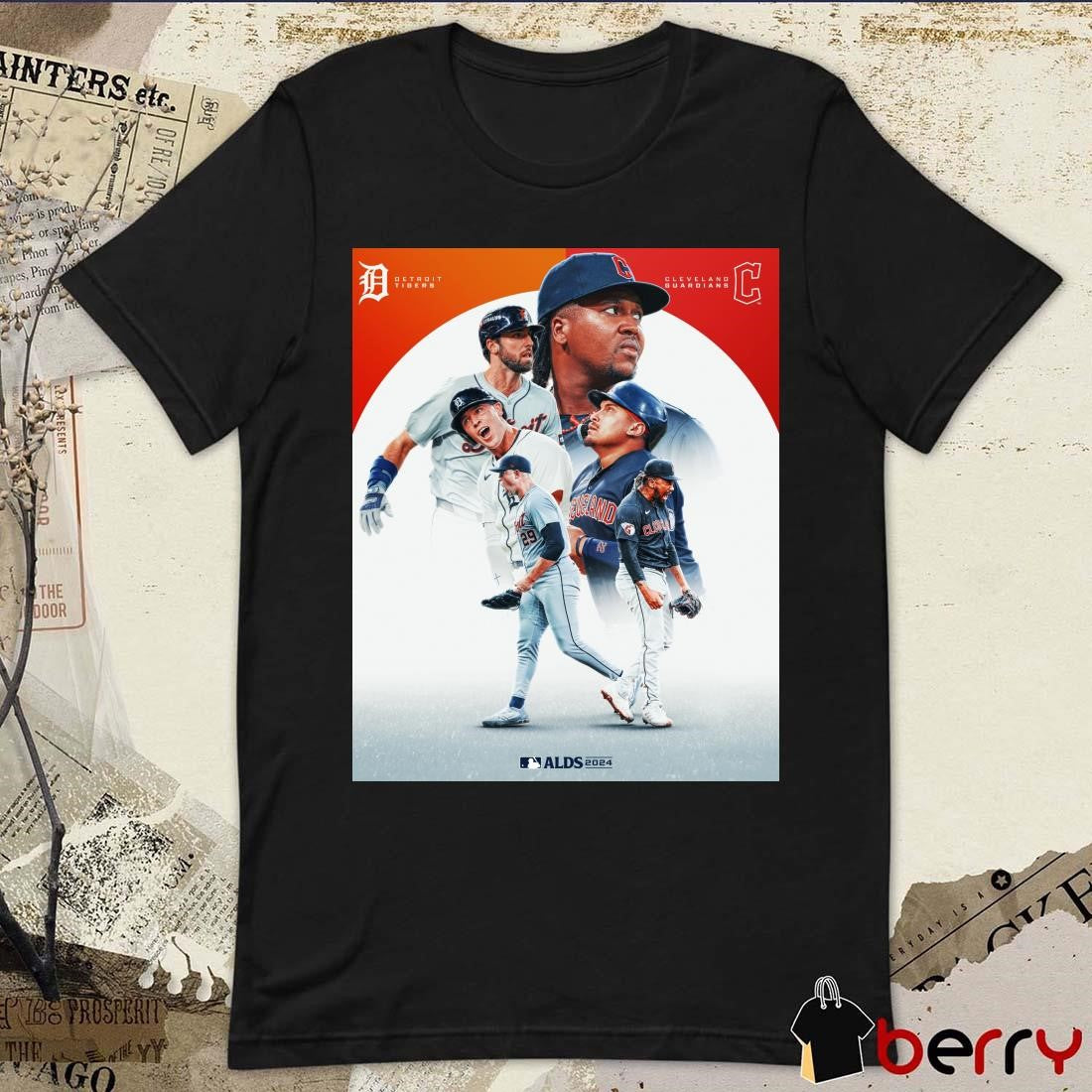 Detroit Tigers at Cleveland Guardians MLB ALDS Poster 2024 t-shirt