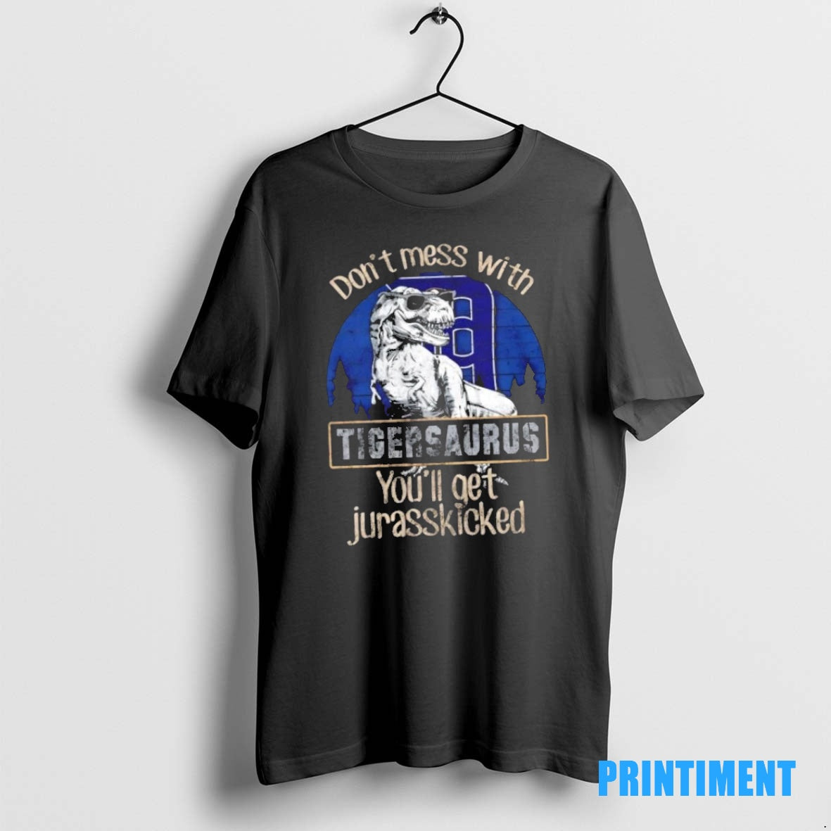 Official Detroit Tigers Dont Mess With Tigersaurus Youll Get Jurasskicked Tee Sweater