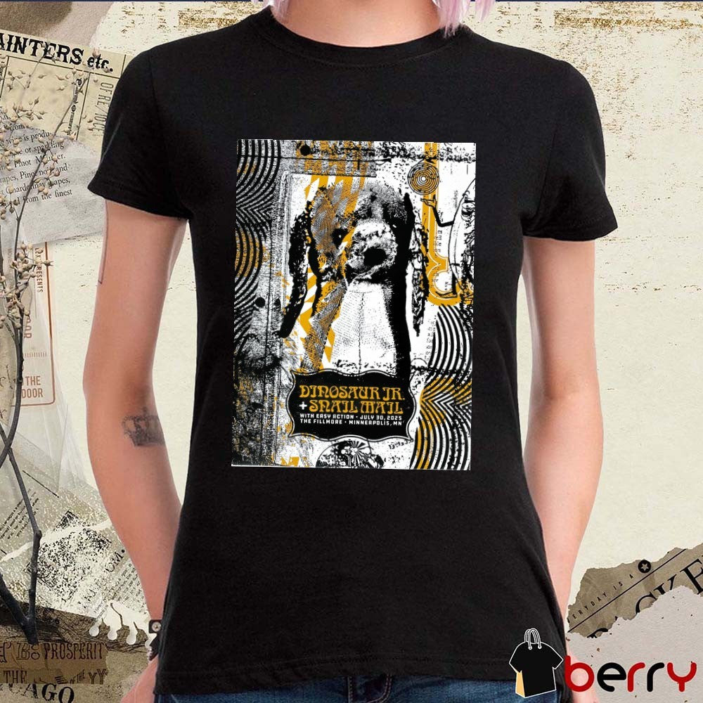 Dinosaur Jr. and Snail Mail With Easy Action July 30 2025 The Fillmore Minneapolis MN Poster t-shirt