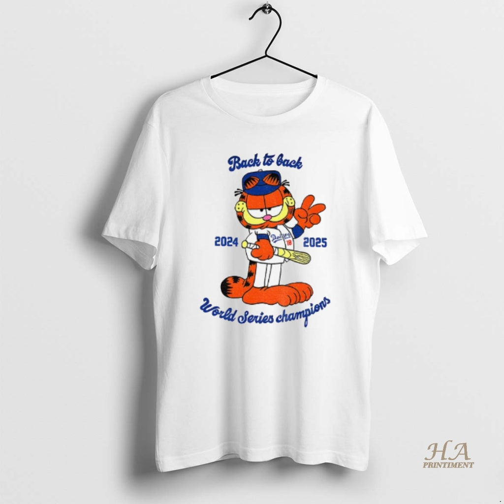 Official Dodgers Orange Cat Back To Back 2024 2025 World Series Champions